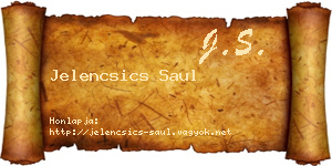 Jelencsics Saul névjegykártya